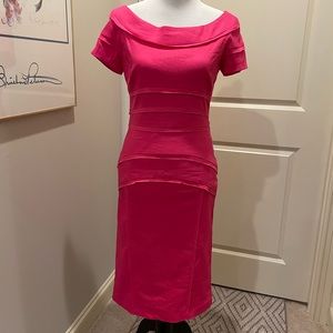 Nicole Miller Artelier Pink Linen Dress